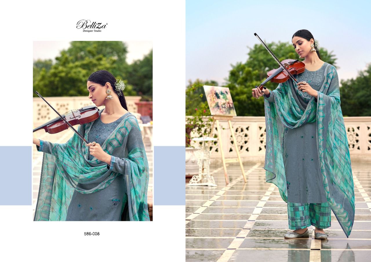 Belliza Aadhya Premium Jam Cotton Designer Dress Material Catlog
