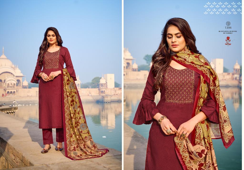 Bipson Zardozi 1391 To 1394 Jam Satin Designer Dress Material Catalog