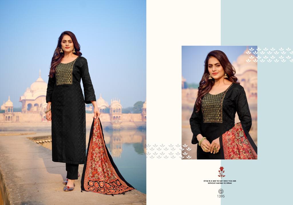 Bipson Zardozi 1391 To 1394 Jam Satin Designer Dress Material Catalog