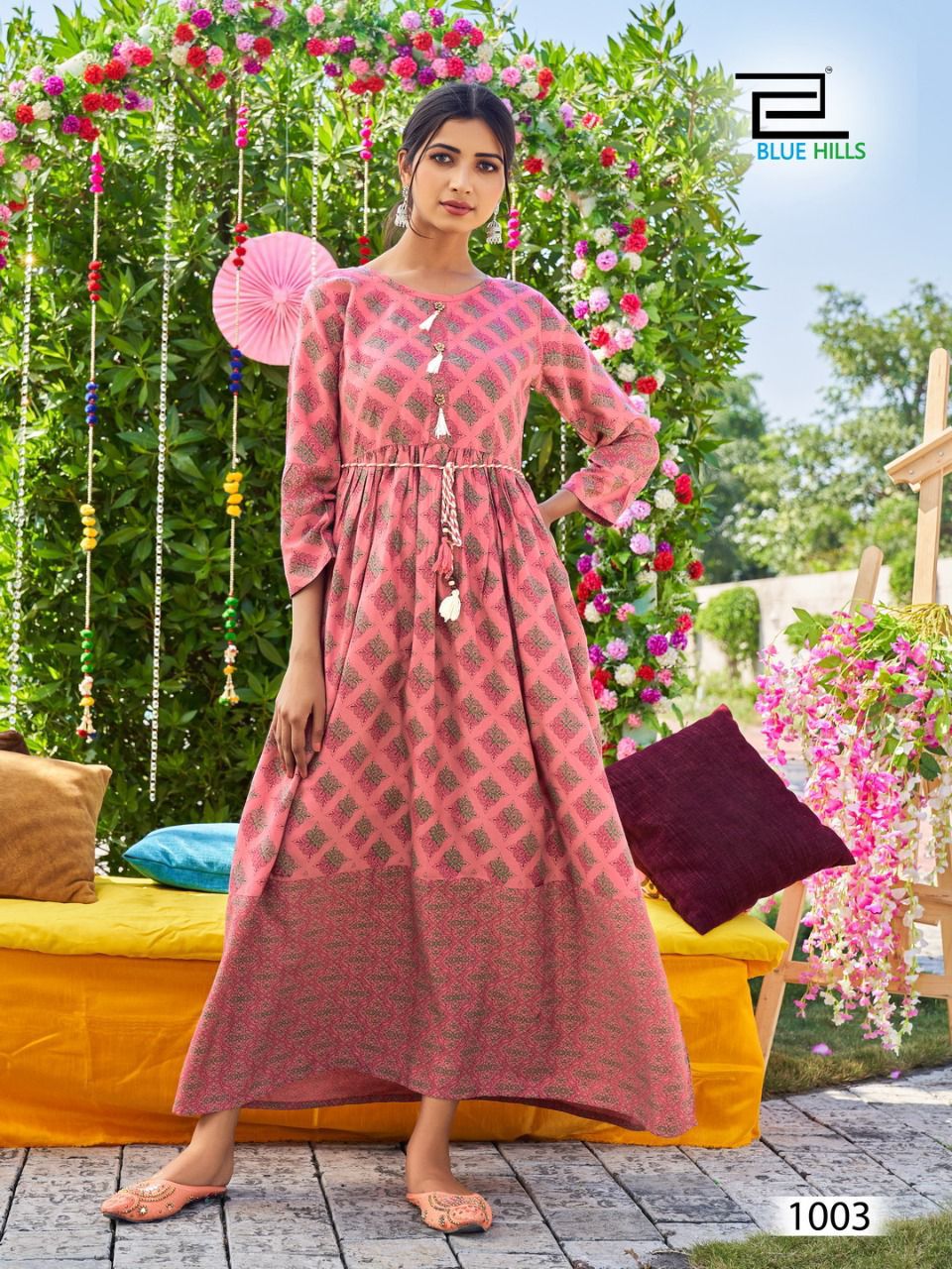 Blue Hills Lachak Vol 1 14 Kg Heavy Rayon Floor Touch Kurti  Catalog