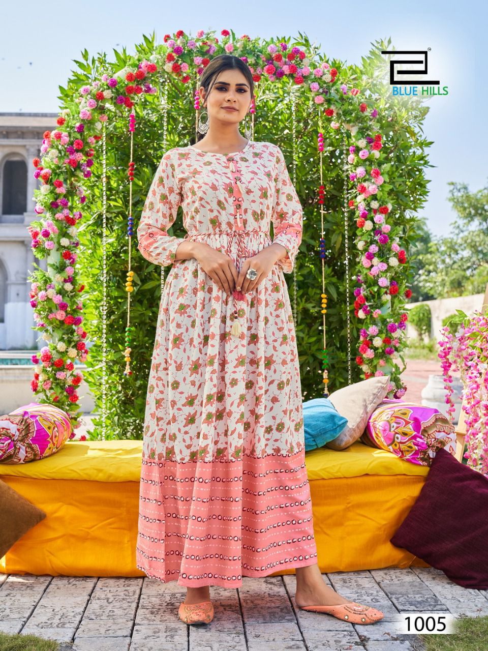 Blue Hills Lachak Vol 1 14 Kg Heavy Rayon Floor Touch Kurti  Catalog