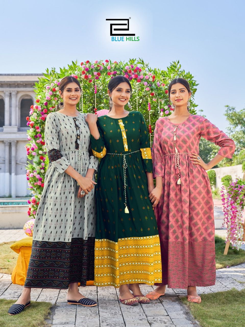 Blue Hills Lachak Vol 1 14 Kg Heavy Rayon Floor Touch Kurti  Catalog