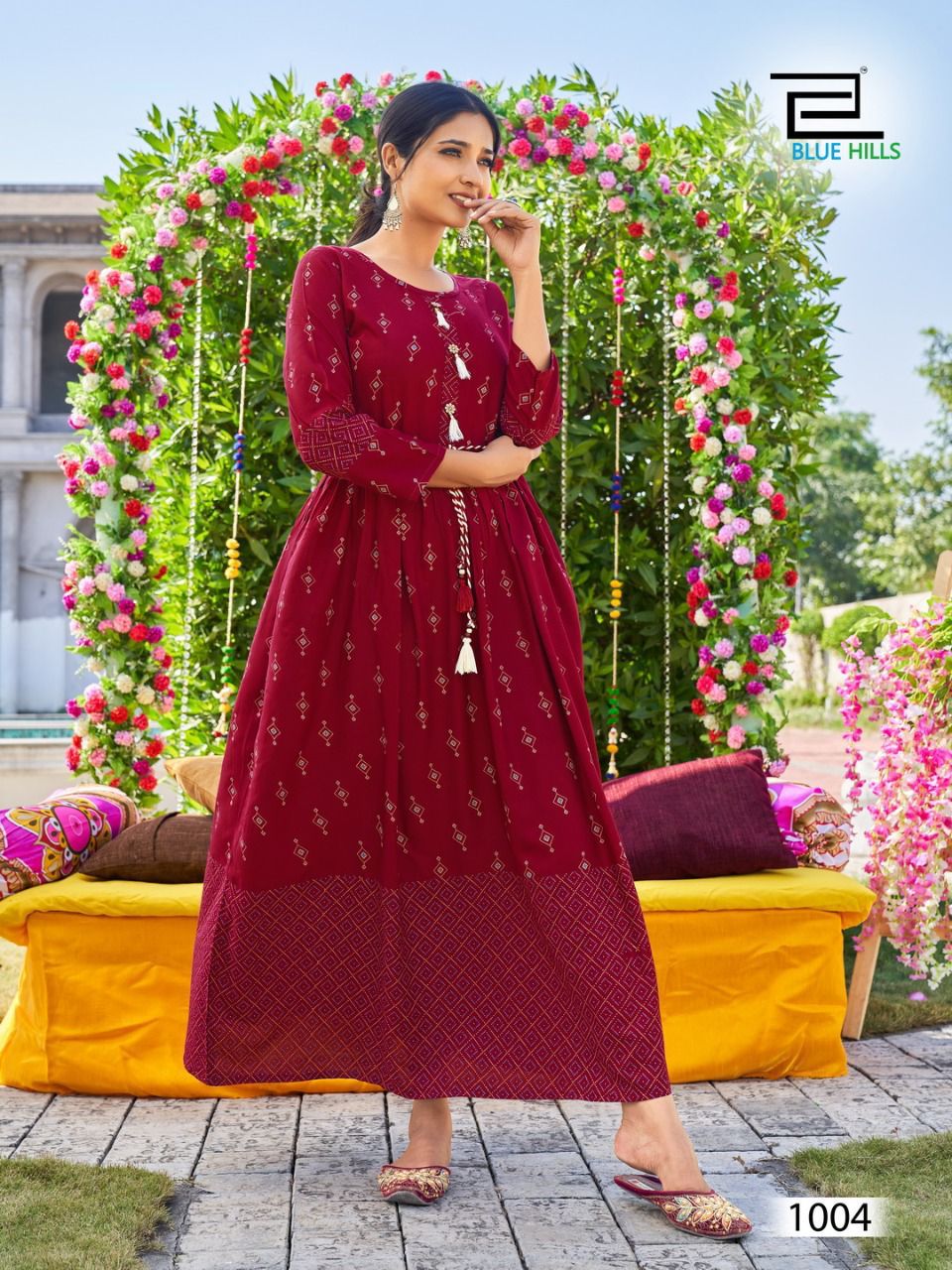 Blue Hills Lachak Vol 1 14 Kg Heavy Rayon Floor Touch Kurti  Catalog