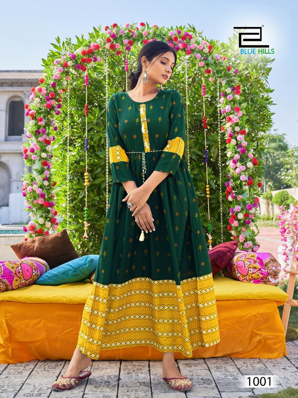 Blue Hills Lachak Vol 1 14 Kg Heavy Rayon Floor Touch Kurti  Catalog