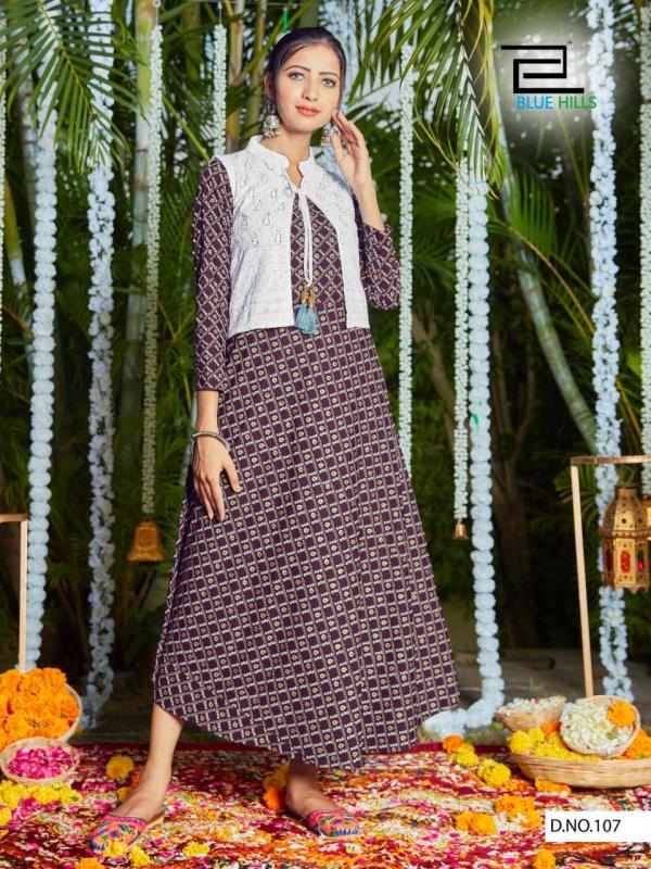 Blue Hills Stop Watch Rayon Designer Kurti With Chiken Koti  Buy Beauty Chikan Handicraft Lucknowi Designer Koti