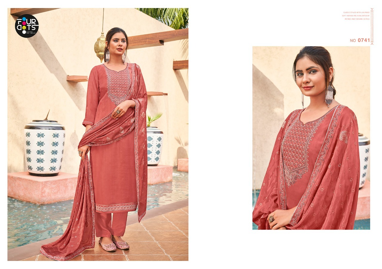 Four Dots Latika Designer Festive Wear Salwar Suits Catalog
