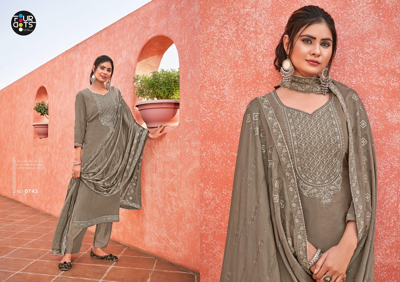 Four Dots Latika Designer Festive Wear Salwar Suits Catalog