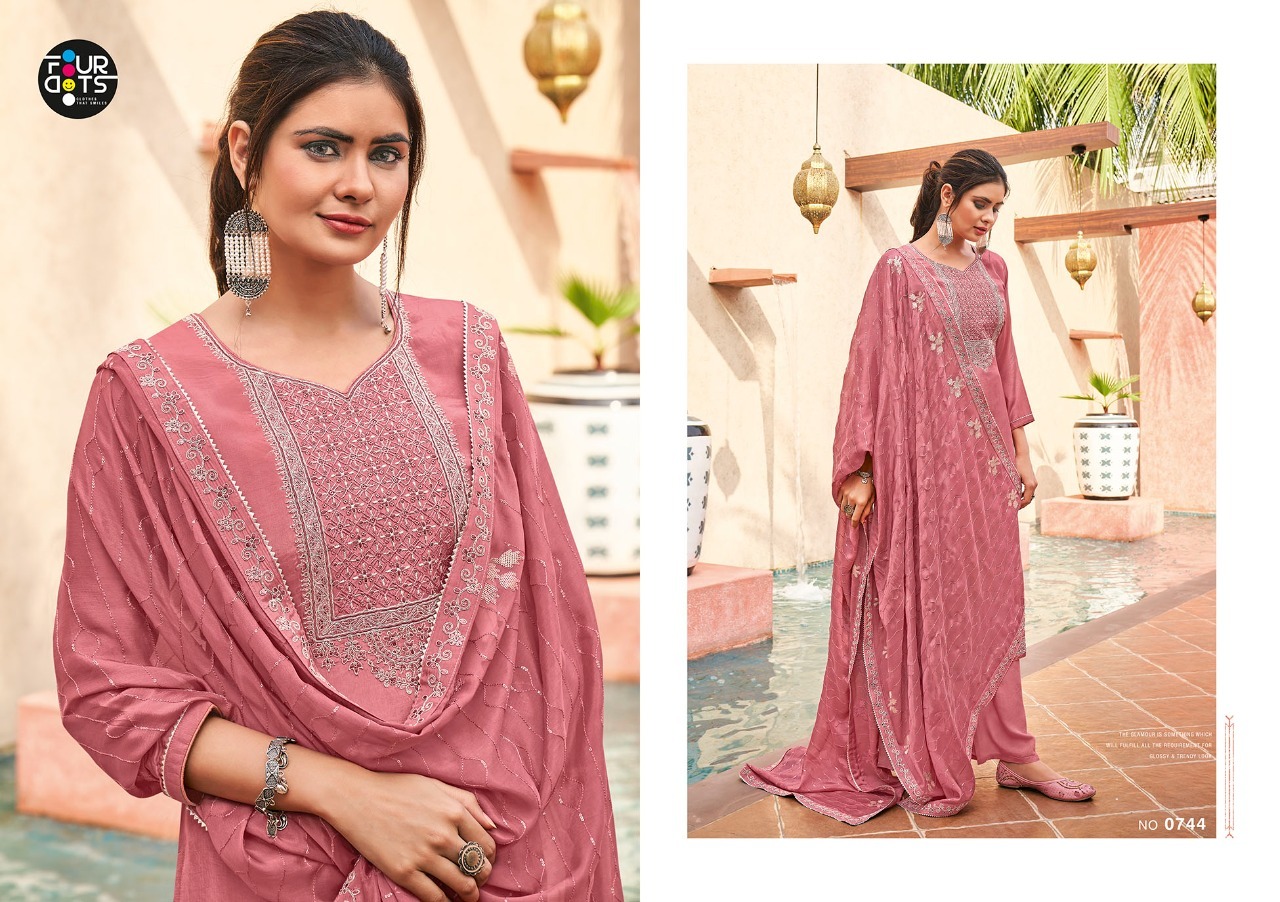 Four Dots Latika Designer Festive Wear Salwar Suits Catalog