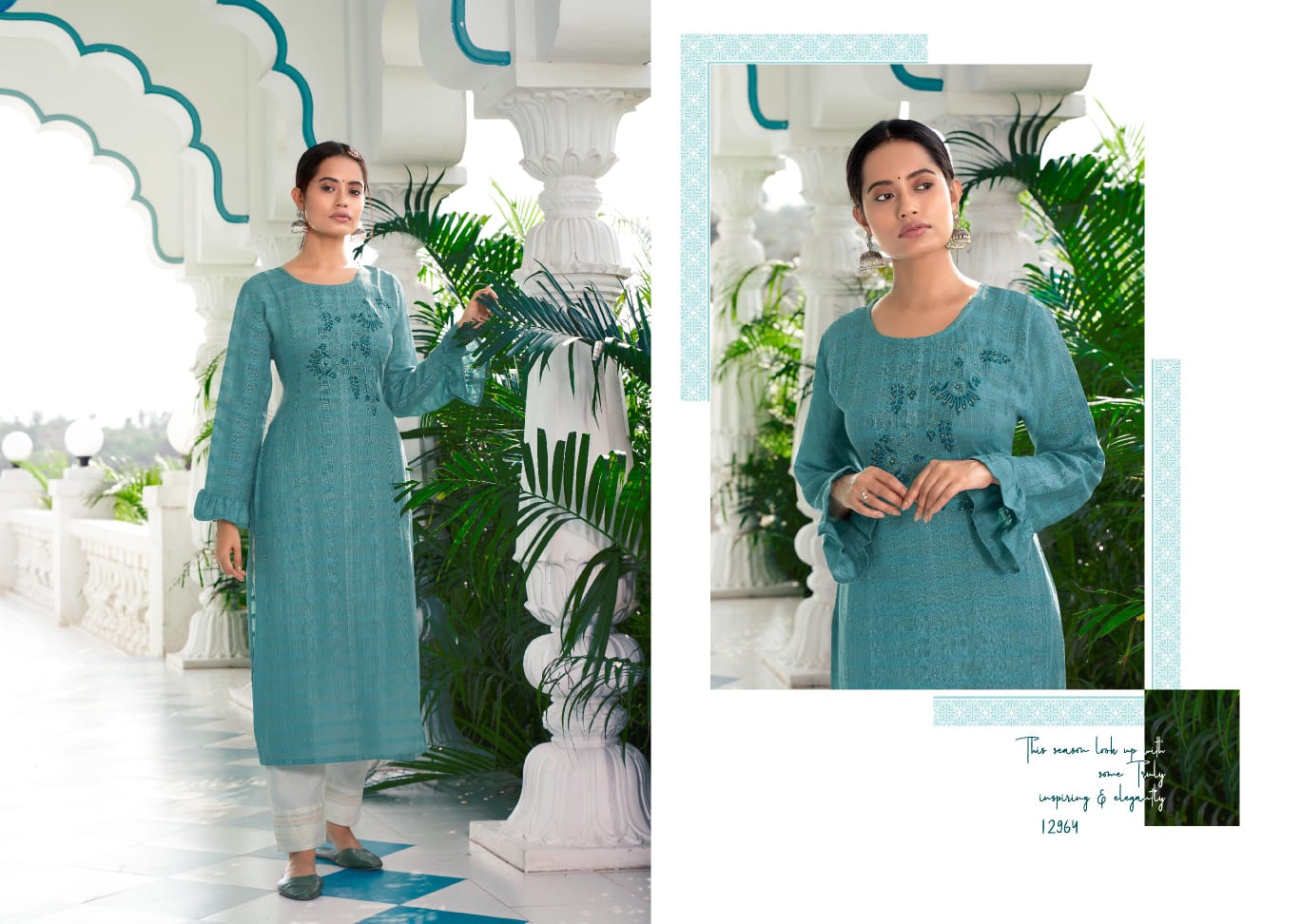 Kalaroop Beetle Fancy Rayon Embroidery Kurti Catalog