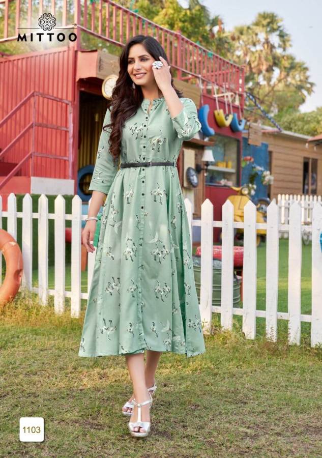 Mittoo Belt Vol 7 Designer Kurti With Belt Catalog