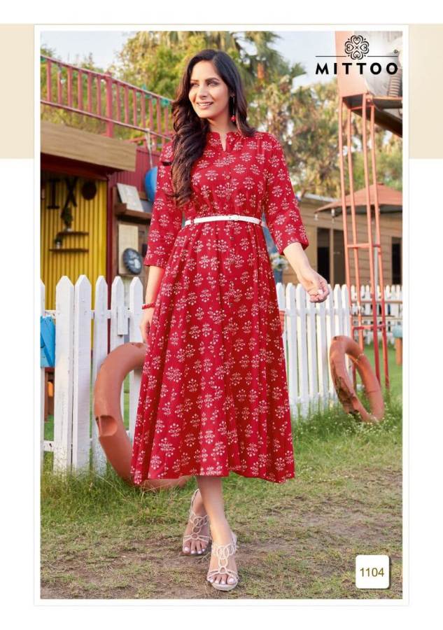 Mittoo Belt Vol 7 Designer Kurti With Belt Catalog