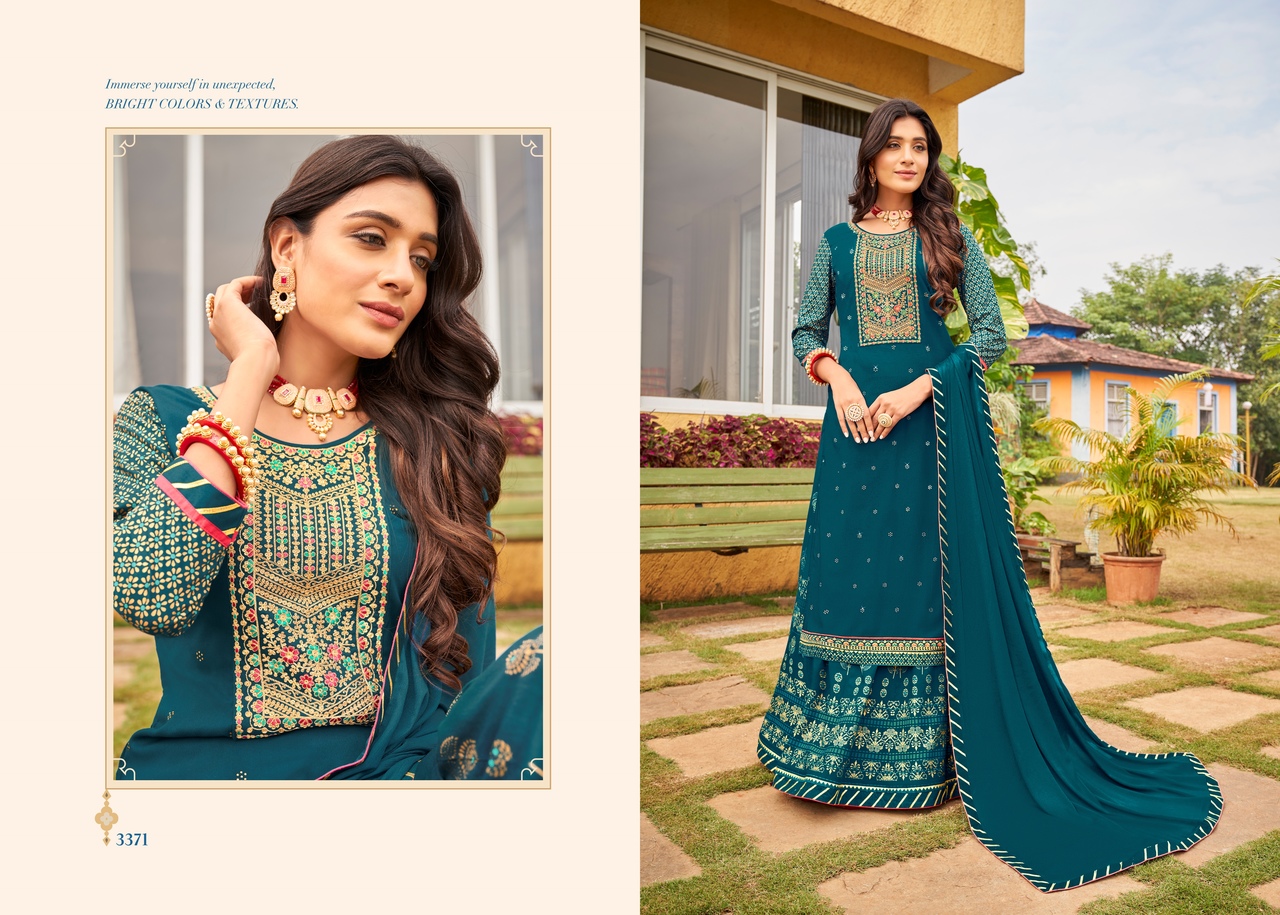 Rangoon Nirja Heavy Rayon Ready Made For Wedding  Top Bottom  With Duptta Catalog
