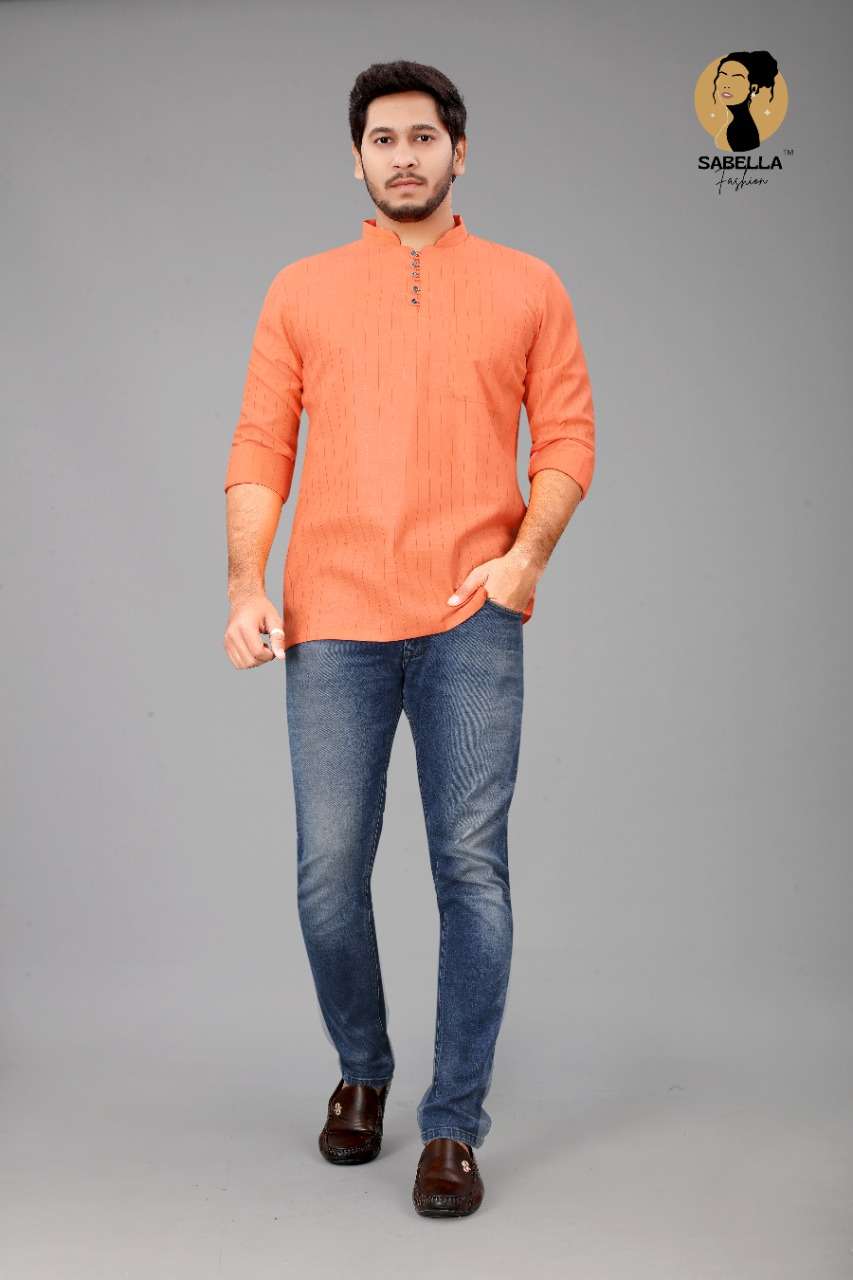 Sabella Fashion Cotton New Short Kurta Catalog Buy Men