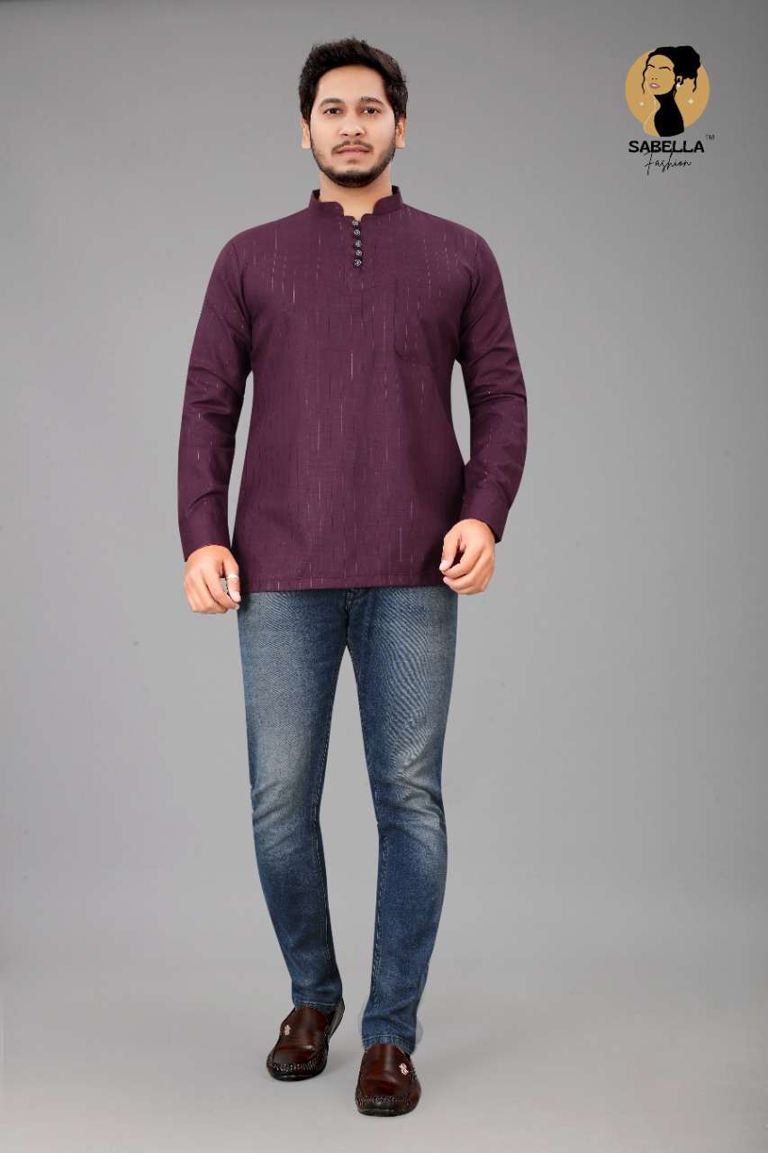 Sabella Fashion Cotton New Short Kurta Catalog Buy Men