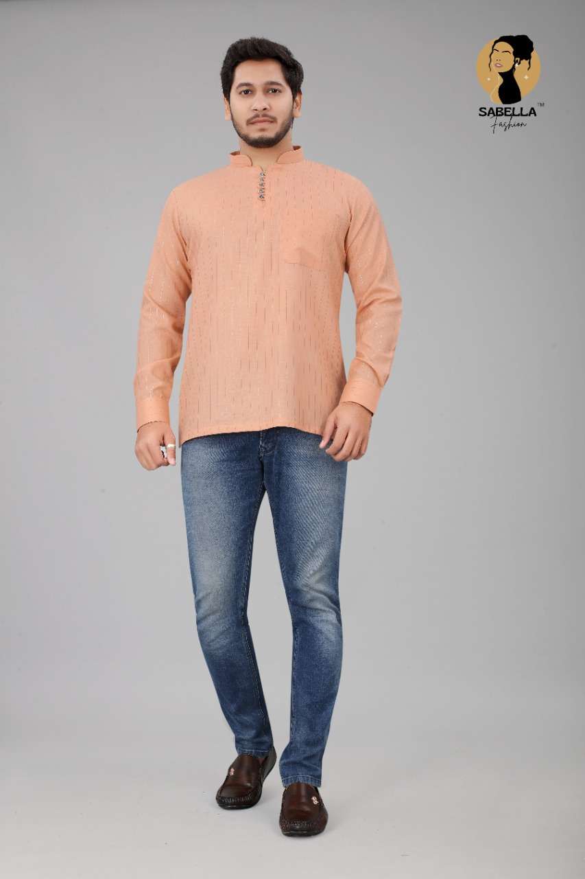 Sabella Fashion Cotton New Short Kurta Catalog Buy Men