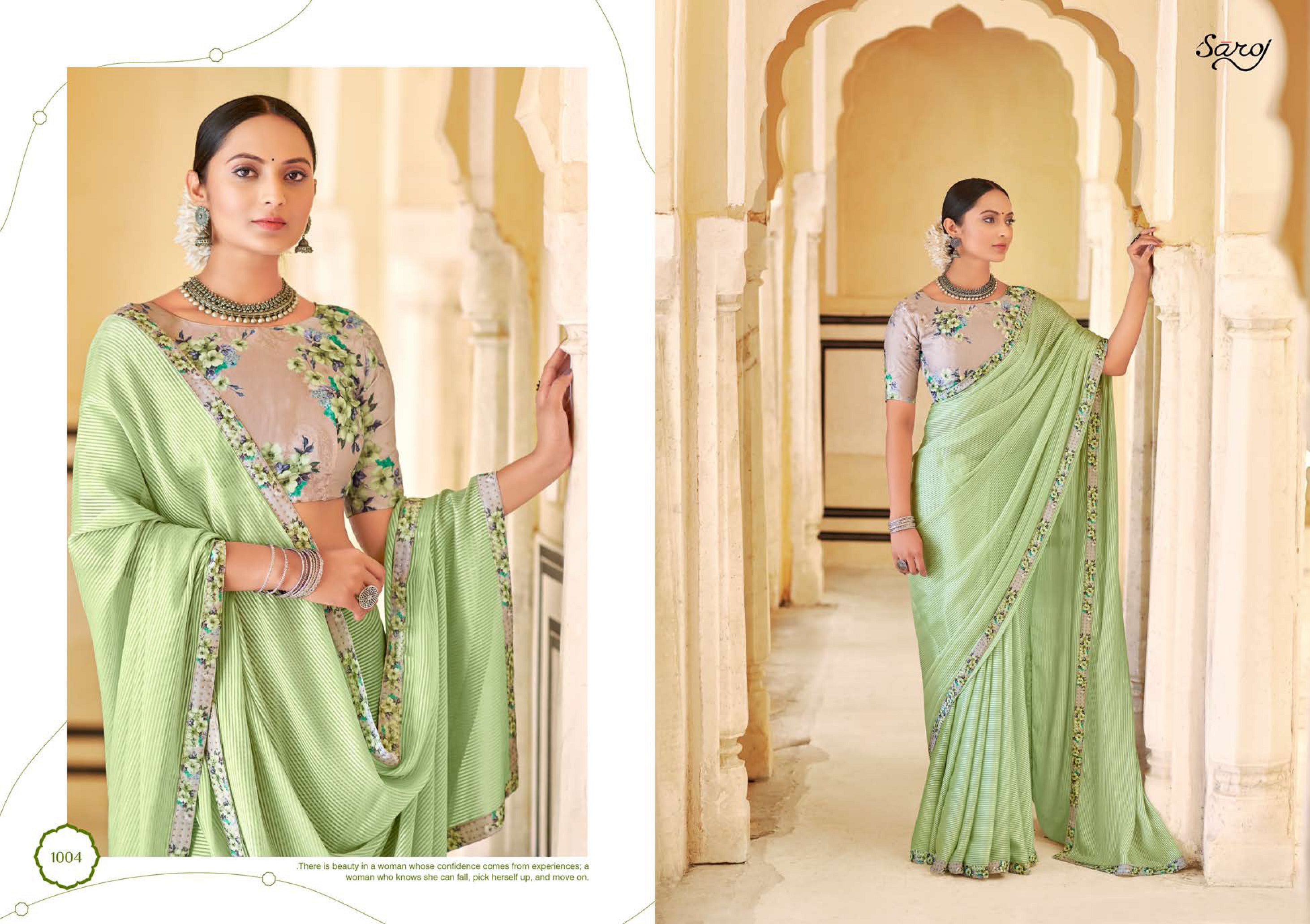 Saroj Allisha Fancy Wear Georgette Saree Catalog