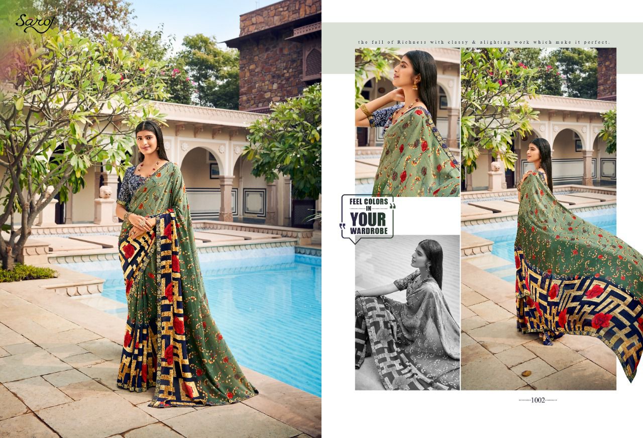 Saroj Jharna Casual Wear Renail Saree  Buy Wholesale Sarees Online Cash On Delivery