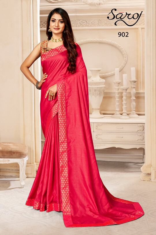 Saroj Kalpana Festive Wear Vichitra Silk Saree Catalog