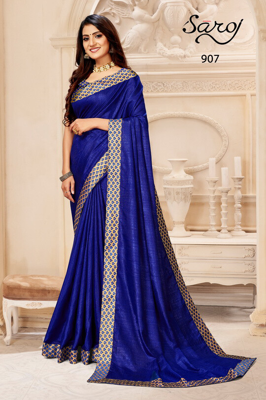 Saroj Kalpana Festive Wear Vichitra Silk Saree Catalog
