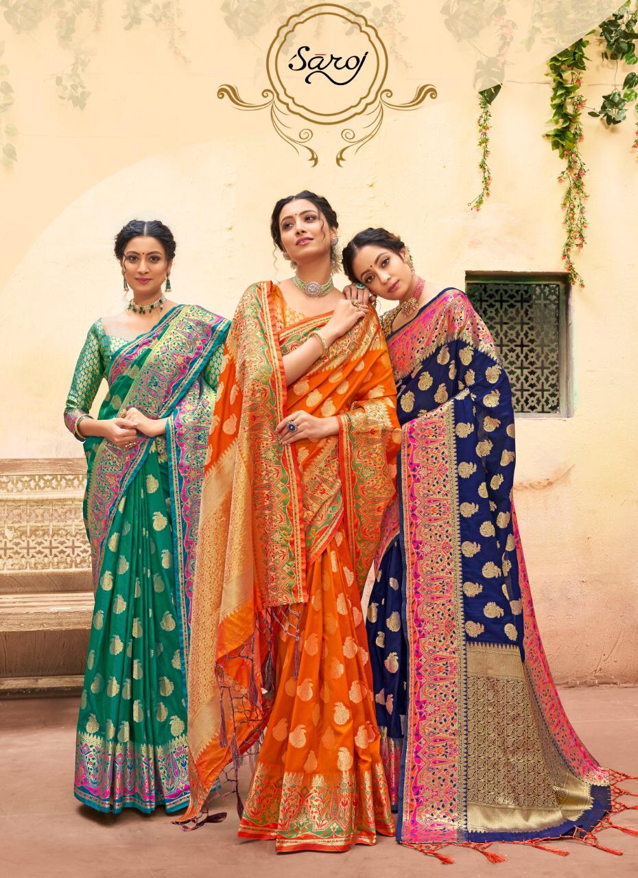 Saroj Noorjaha Festive Wear Silk Saree Catalog