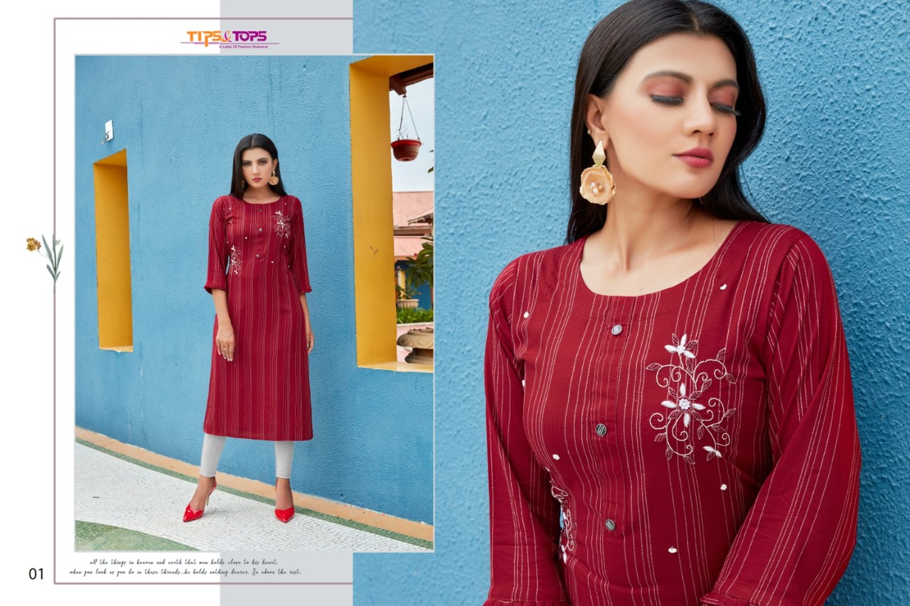 Tips & Tops Vastra  Vol 2 Designer Festive Wear Kurti Catalog