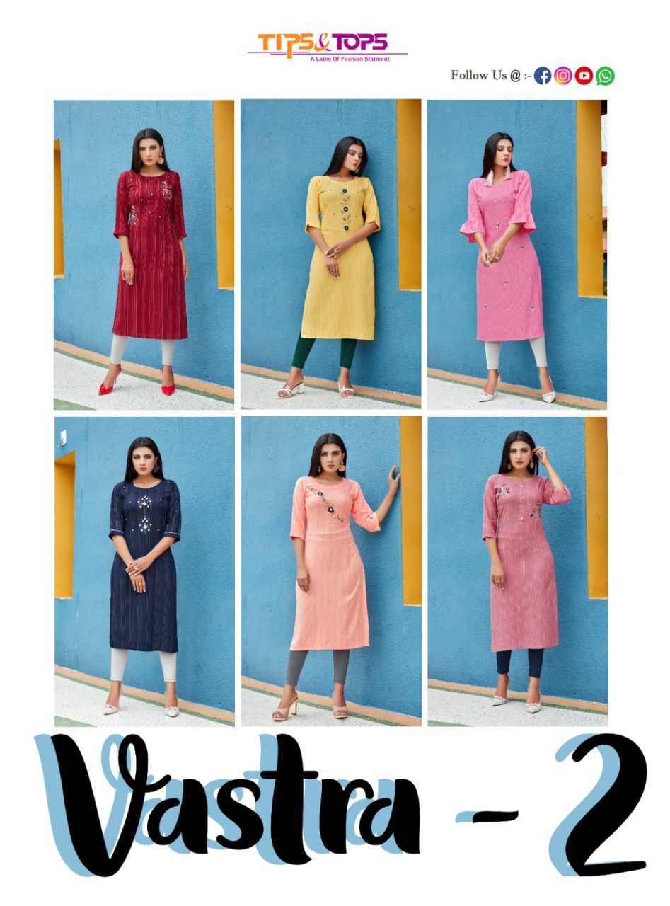 Tips & Tops Vastra  Vol 2 Designer Festive Wear Kurti Catalog
