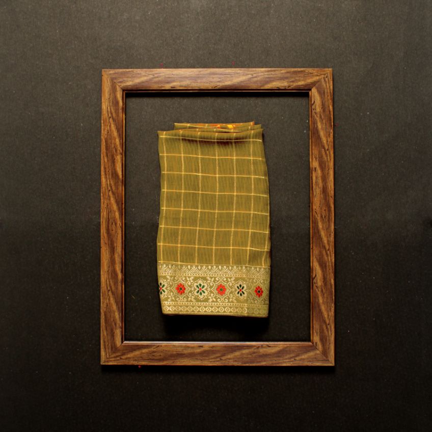 Ynf Tartan Casual Wear Georgette Sarees Catalog