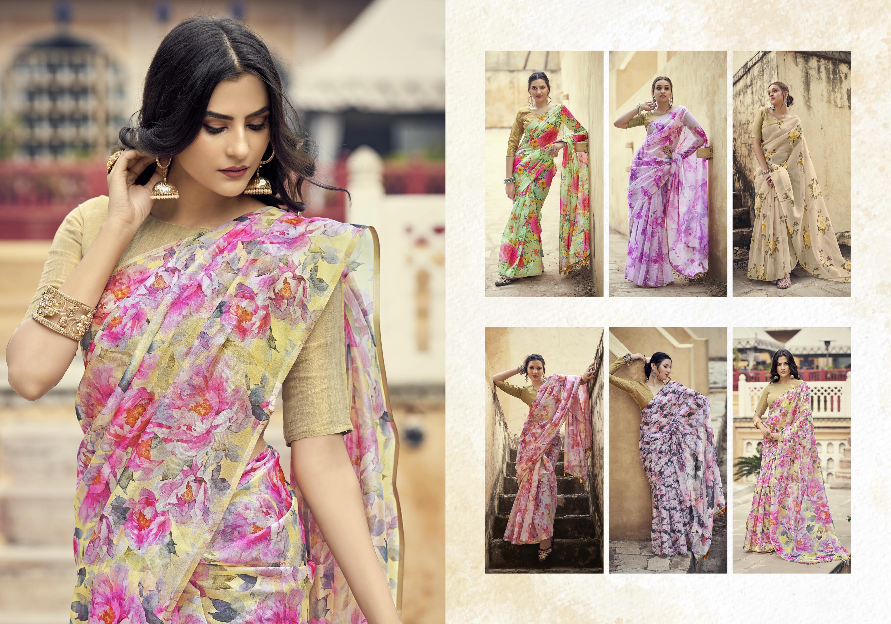Ynf Virasart Fancy Wear Organza Saree Catalog