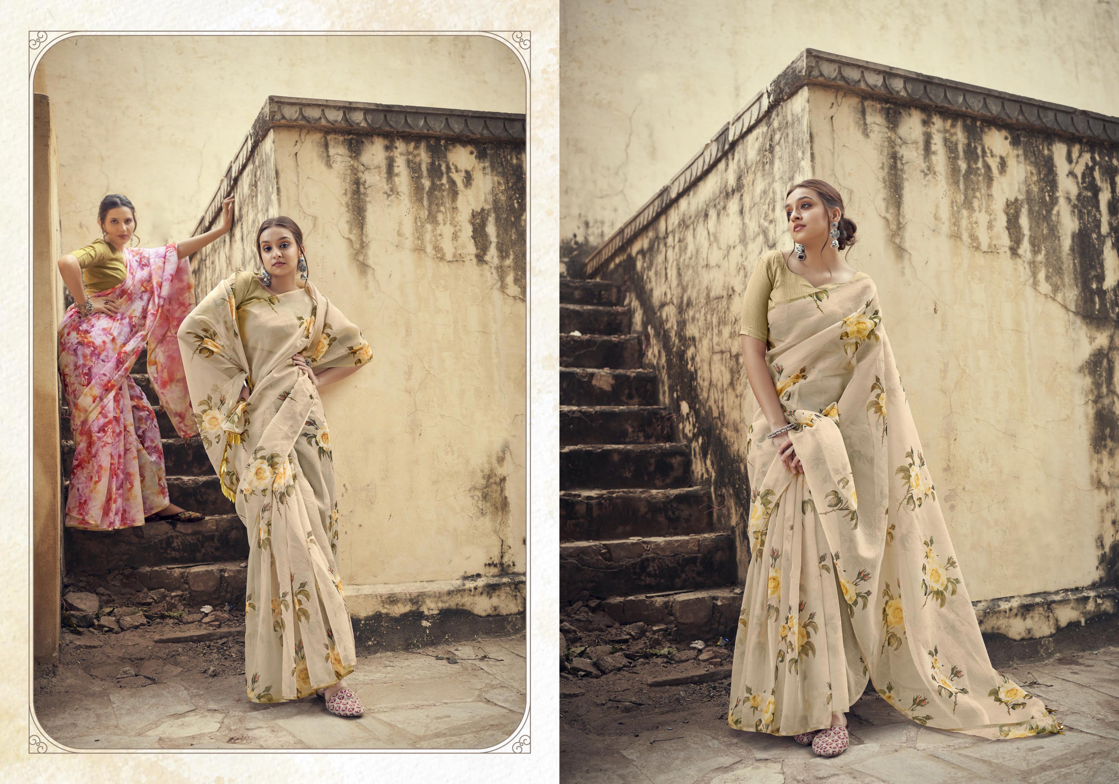Ynf Virasart Fancy Wear Organza Saree Catalog