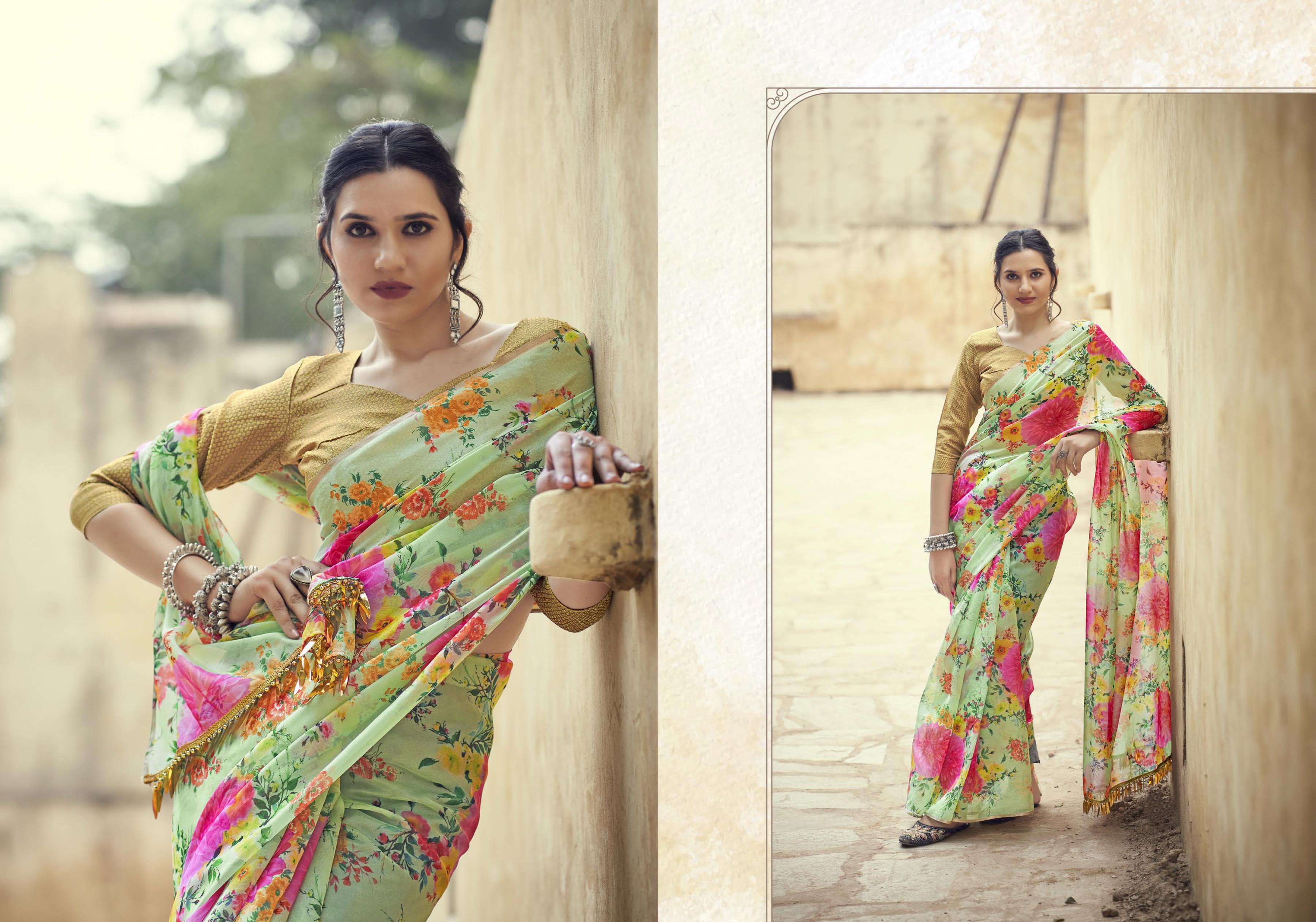 Ynf Virasart Fancy Wear Organza Saree Catalog