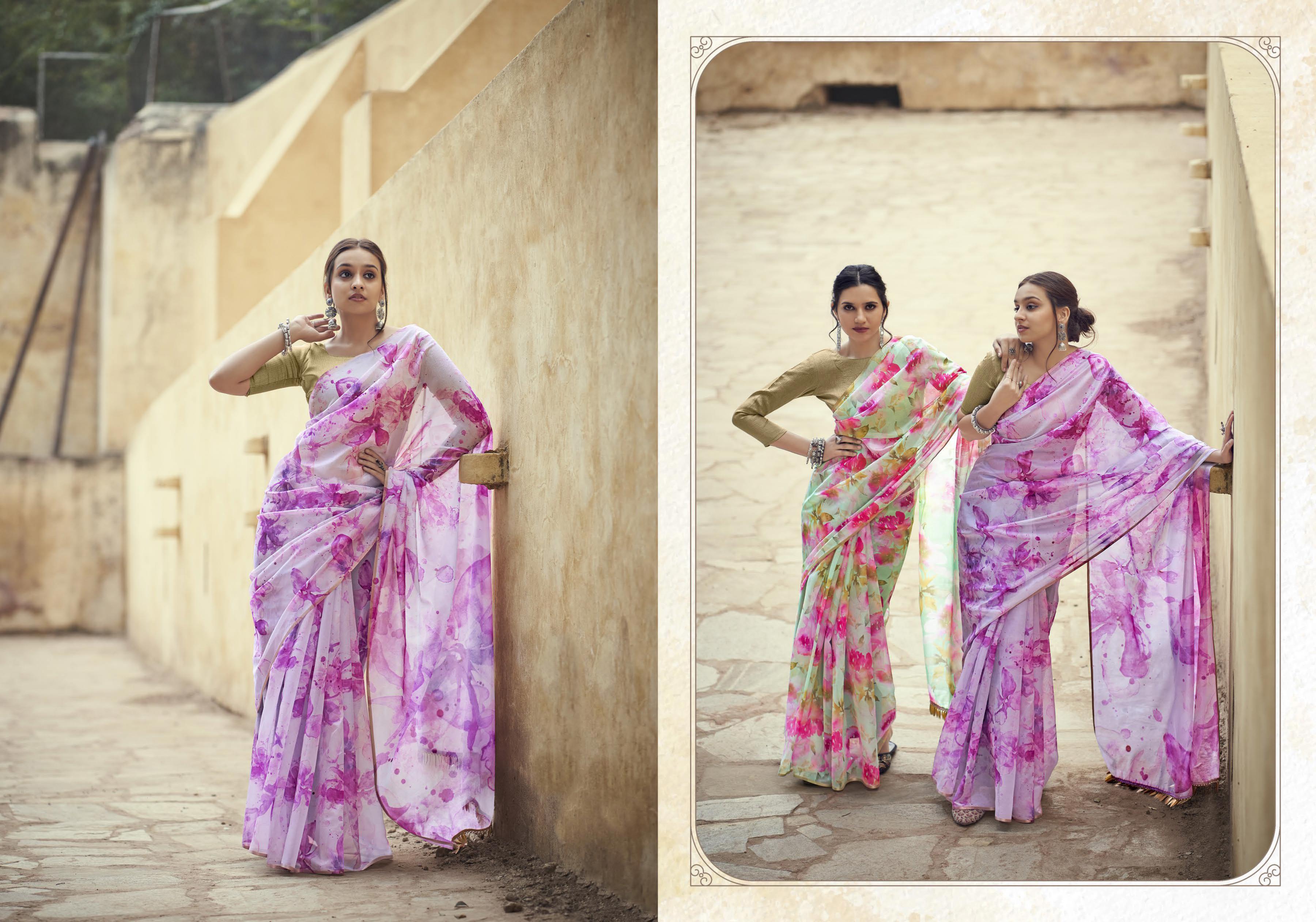 Ynf Virasart Fancy Wear Organza Saree Catalog