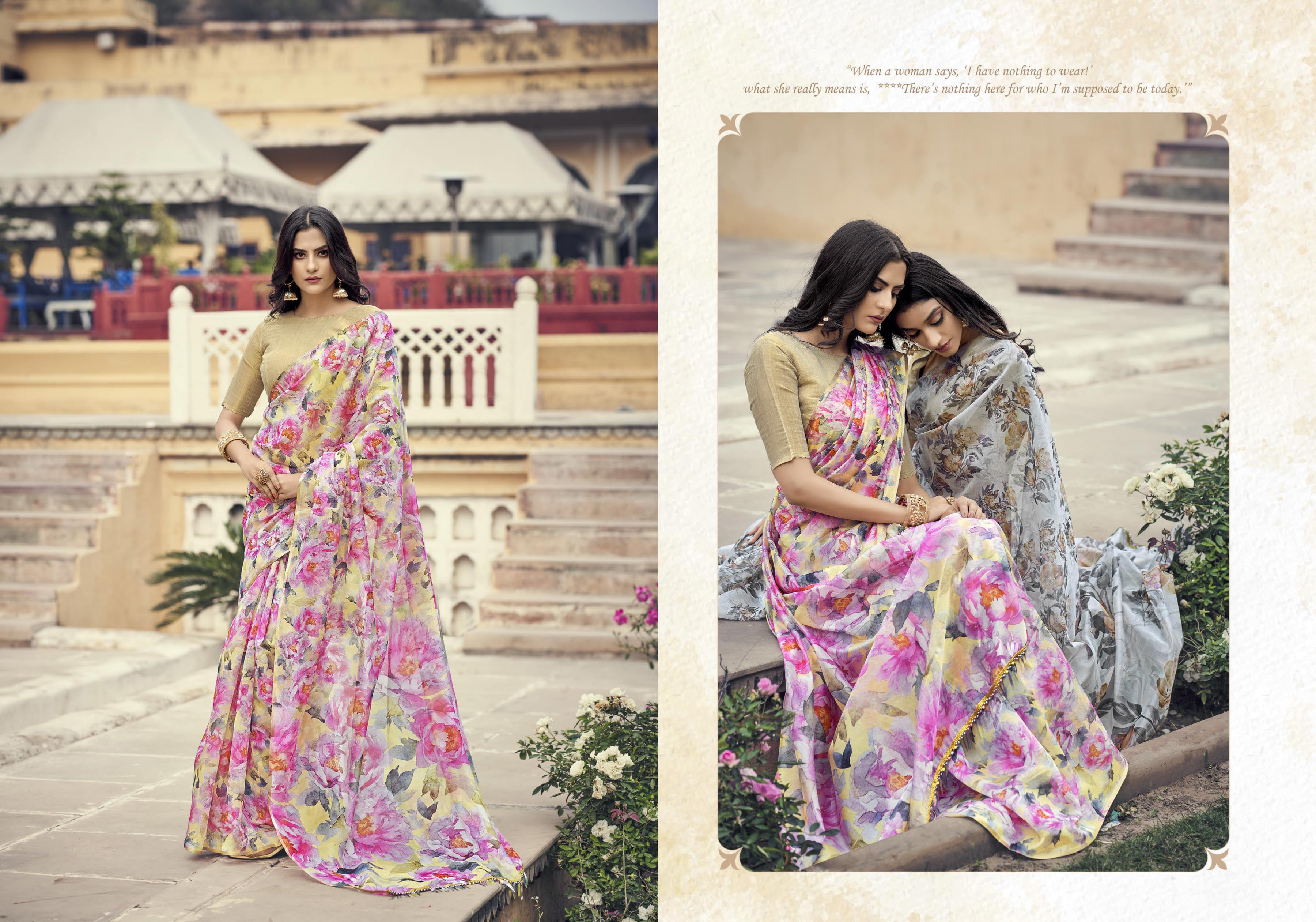 Ynf Virasart Fancy Wear Organza Saree Catalog