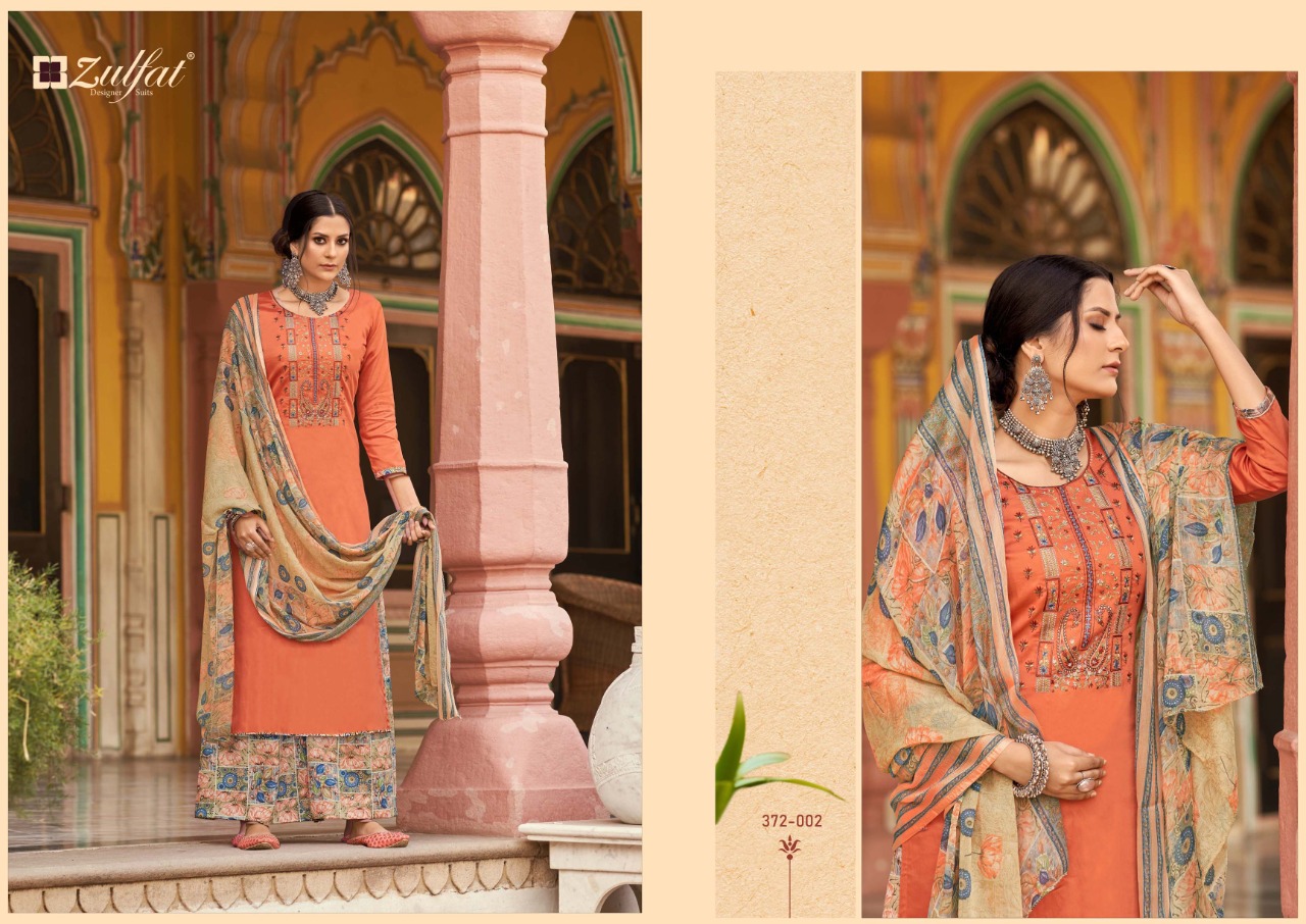 Zulfat Simran Vol  2 Beautiful Cotton Embroidery  Drees Material Catalog