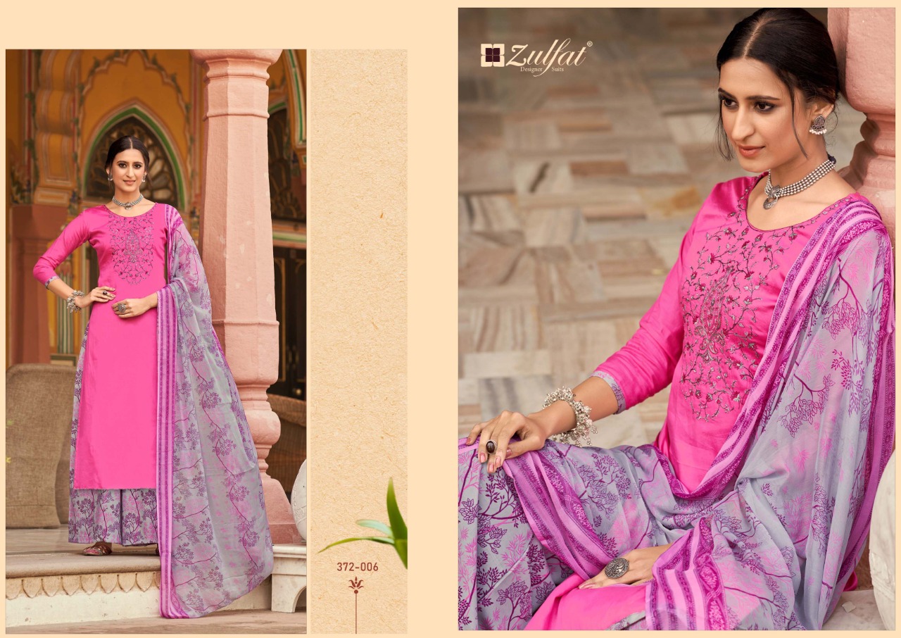 Zulfat Simran Vol  2 Beautiful Cotton Embroidery  Drees Material Catalog