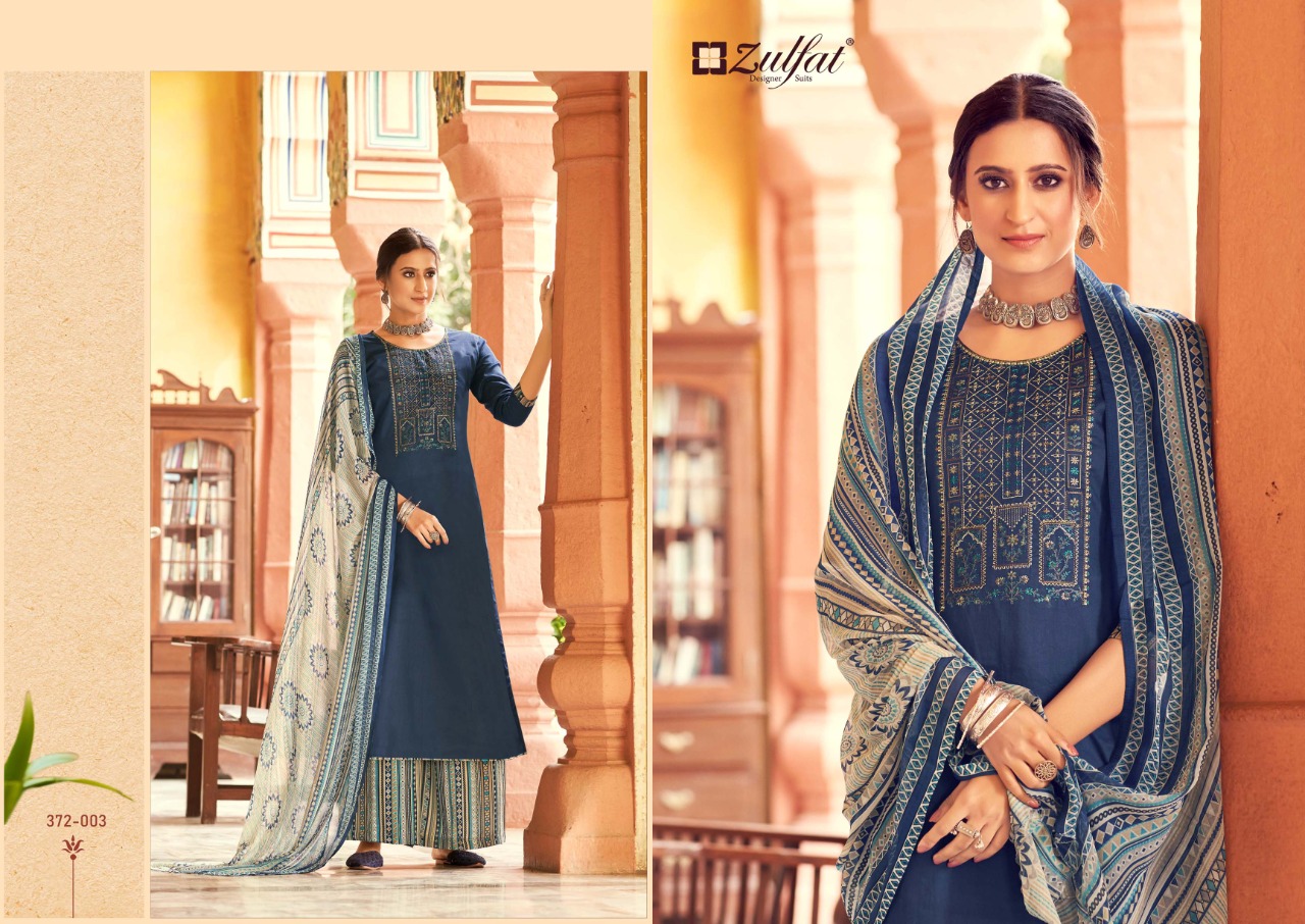 Zulfat Simran Vol  2 Beautiful Cotton Embroidery  Drees Material Catalog