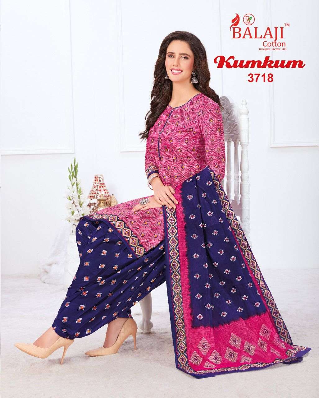 Balaji Kumkum  vol 26 Regular Cotton Dress Material Catalog 
