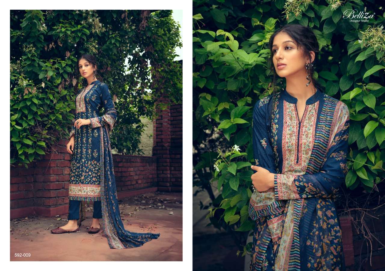 Belliza Nainpreet Exclusive Wear Designer Dress Materials Catalog
