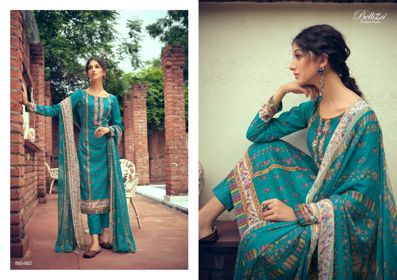 Belliza Nainpreet Exclusive Wear Designer Dress Materials Catalog