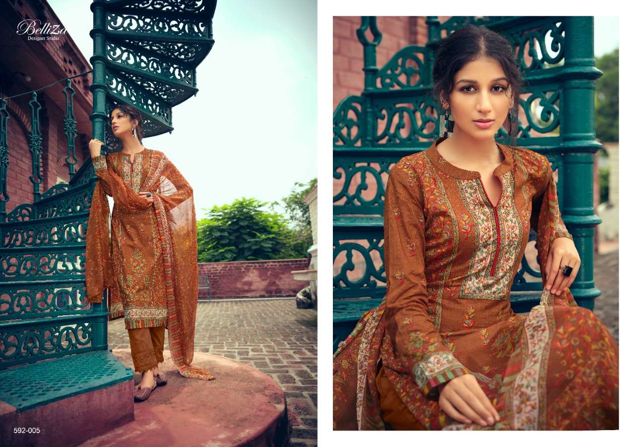 Belliza Nainpreet Exclusive Wear Designer Dress Materials Catalog