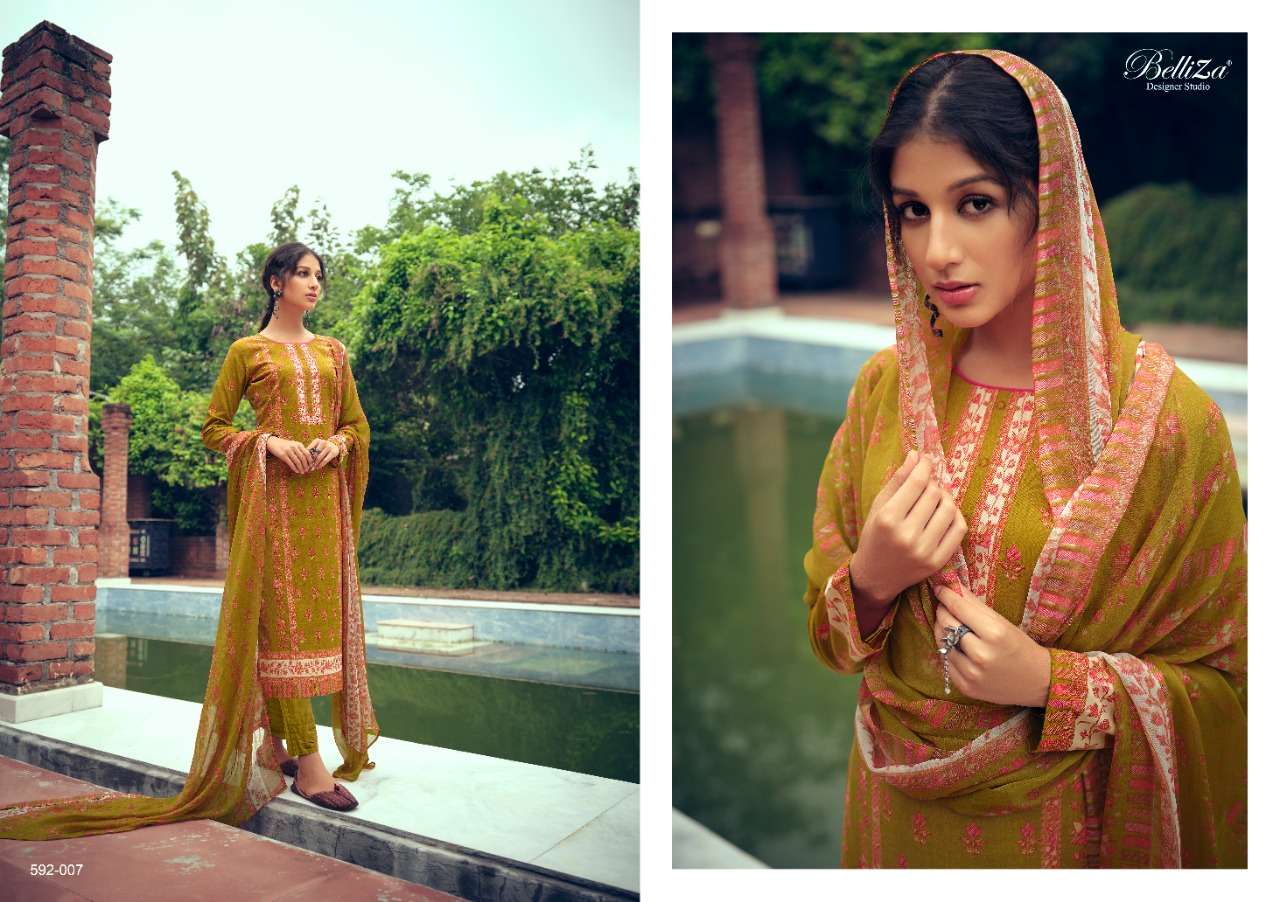 Belliza Nainpreet Exclusive Wear Designer Dress Materials Catalog
