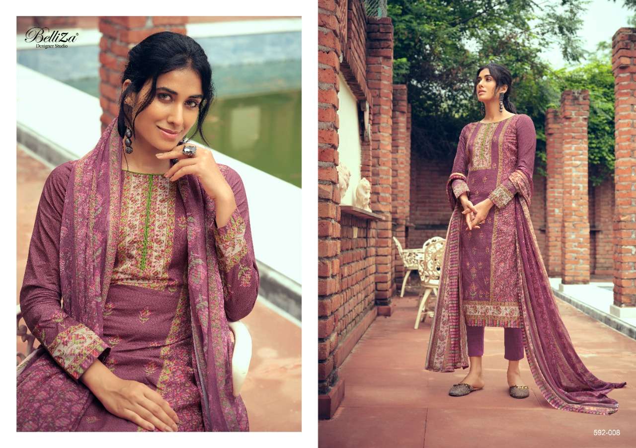 Belliza Nainpreet Exclusive Wear Designer Dress Materials Catalog