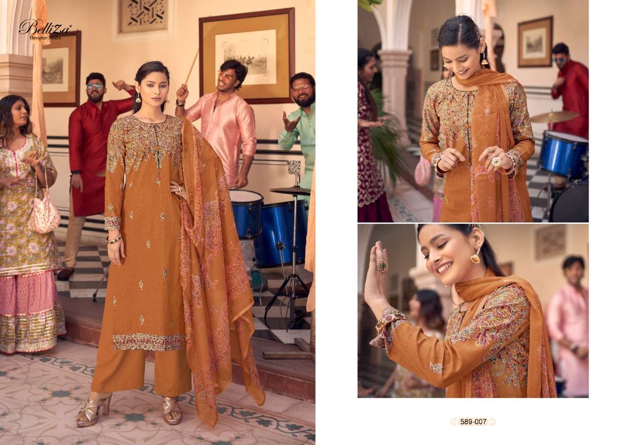 Belliza Vanya Exclusive Wear Designer Dress Materials Catalog