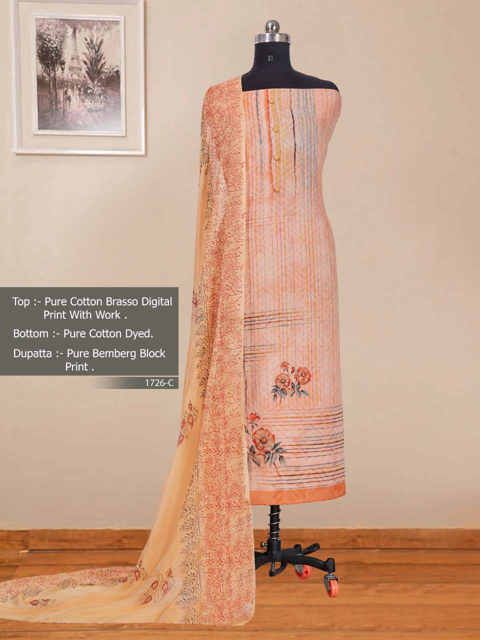 Bipson 1726 Regular Wear Designer Dress Materials Catalog