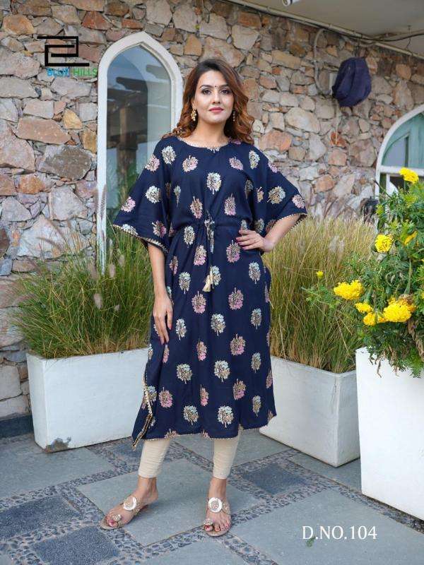 Blue Hills Pushpa Designer  Kaftan Style Kurti catalog