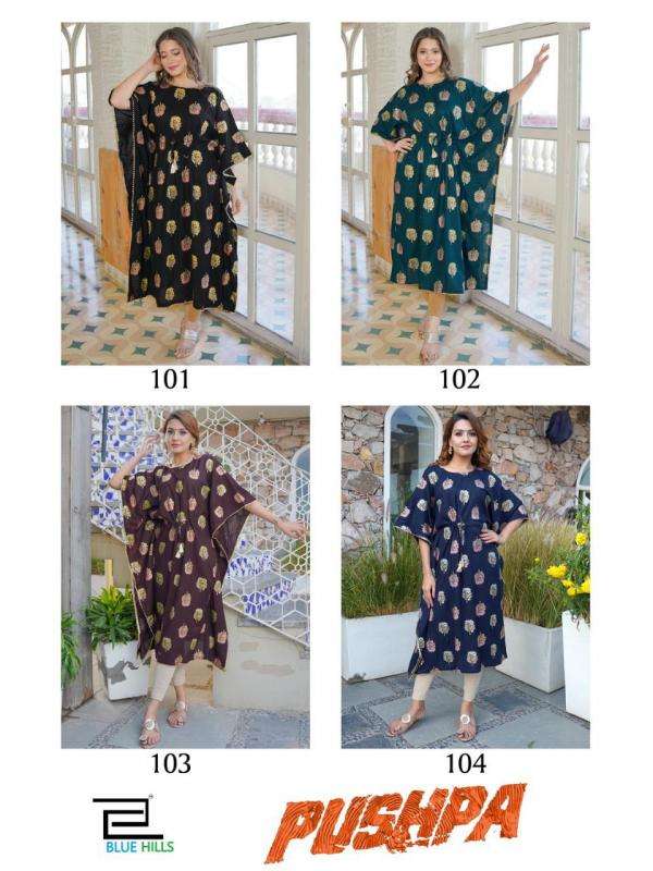 Blue Hills Pushpa Designer  Kaftan Style Kurti catalog
