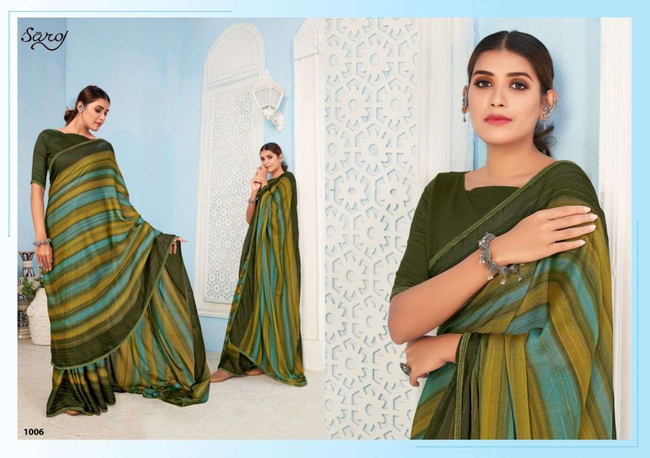 Saroj Naazia Fancy Wear Georgette Sarees Catalog