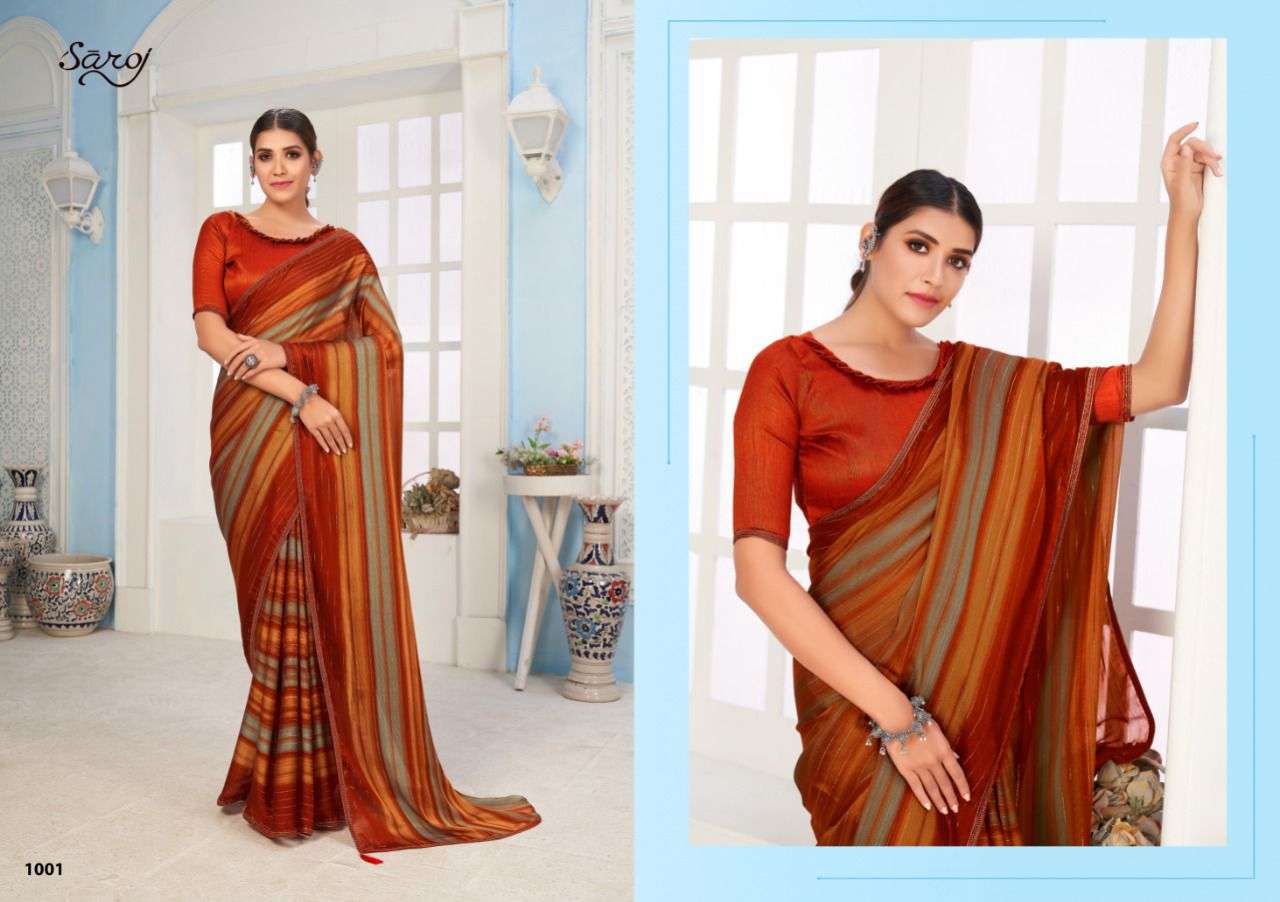 Saroj Naazia Fancy Wear Georgette Sarees Catalog