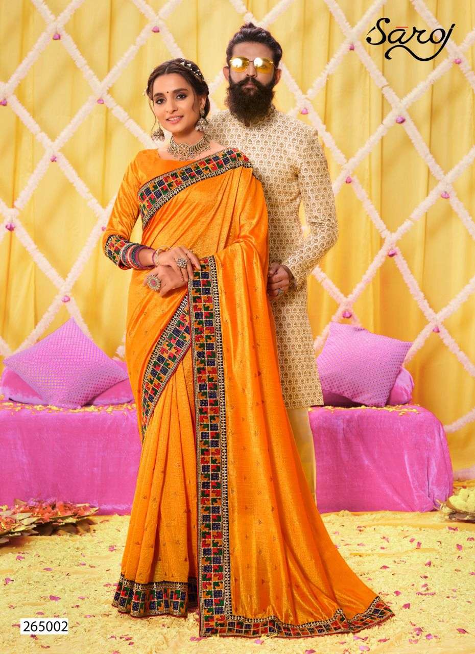 Saroj Nakshikaa Party Wear Vichitra Silk Sarees Catalog