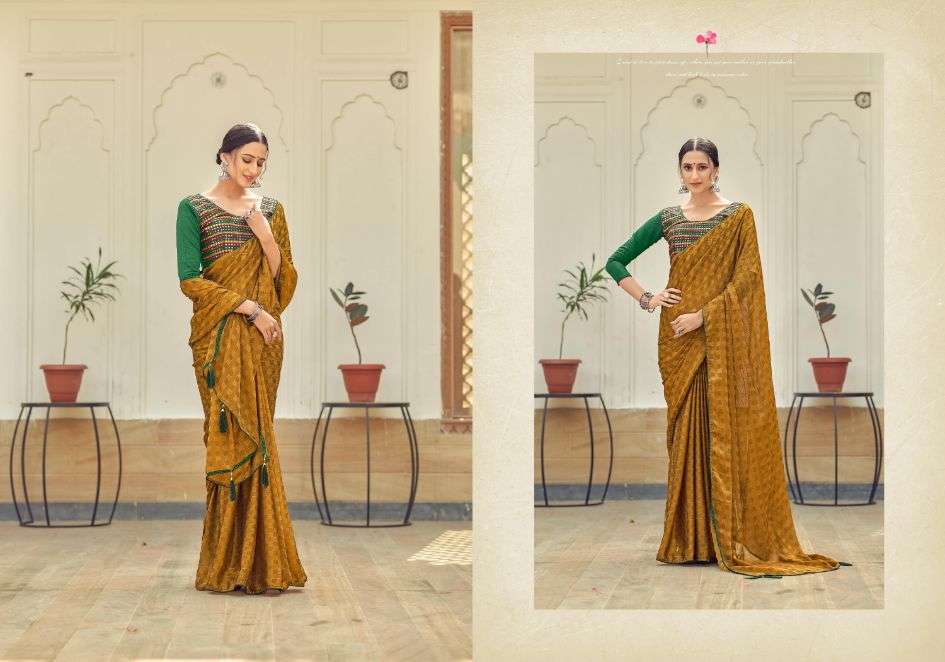 Ynf Mirror Chiffon  Saree Catalog
