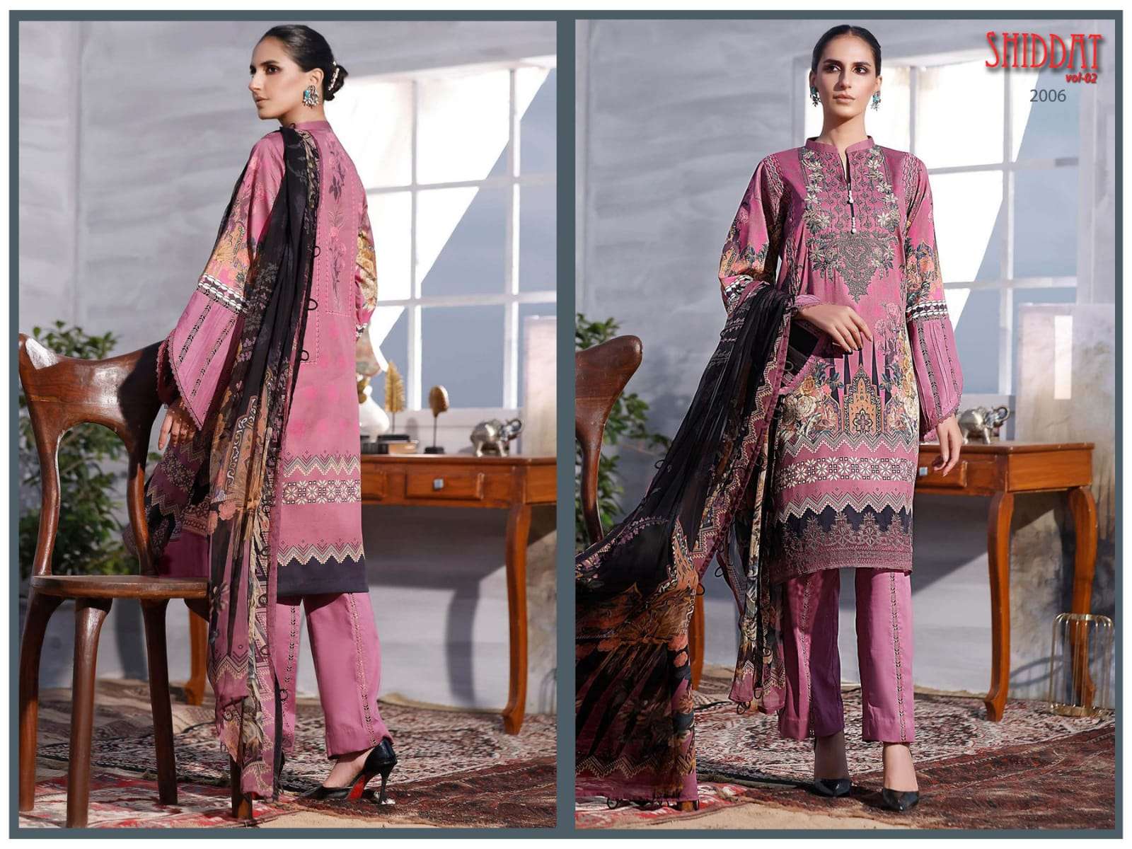 Agha Noor Shiddat  vol 2 catalog  Exclusive Jam Satin Dress Material